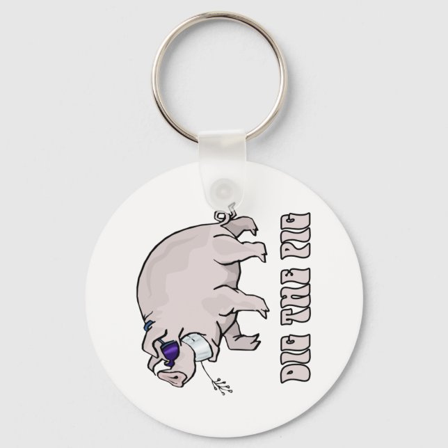 Dig the Pig Key Ring (Front)