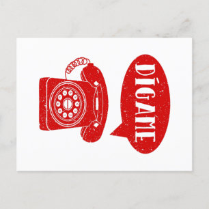 Digame Spanish Phone Greeting Postcard