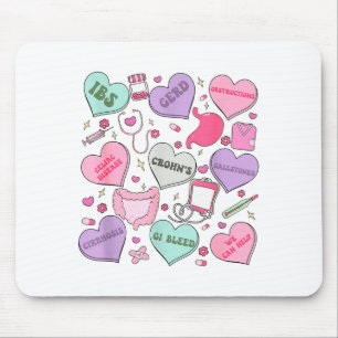 Digestive Divas Gastroenterology Nurse Valentine E Mouse Pad
