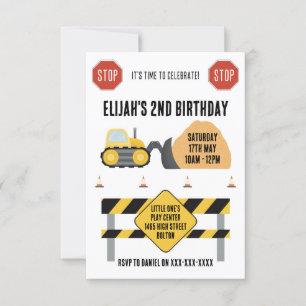 Digger Birthday Invitation
