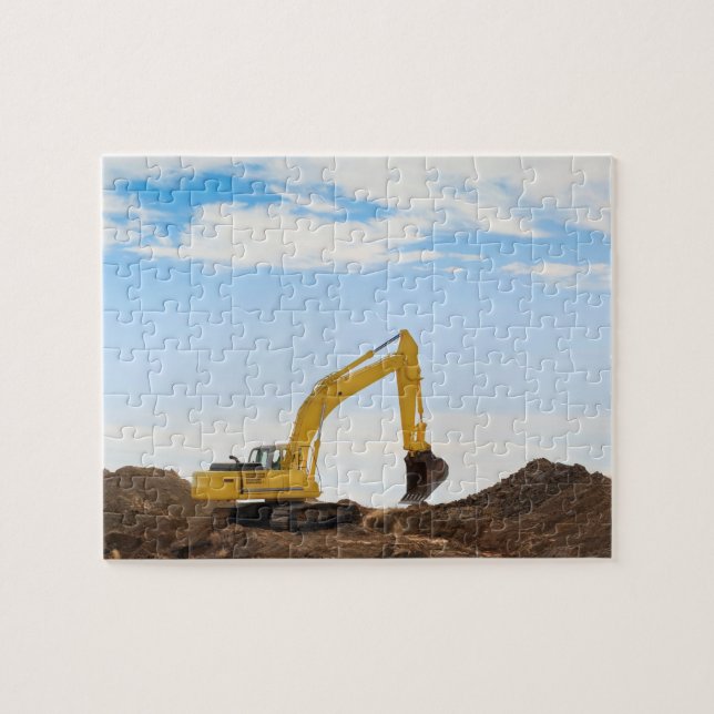 Digger Excavator Landscape Jigsaw Puzzle (Horizontal)