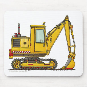 Digger Shovel Construction Mouse Pad