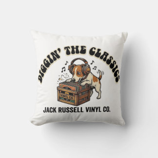Diggin' The Classics - Jack Russell Vinyl Co. Cushion