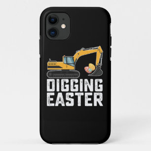 Digging Easter Excavator Egg Hunt Funny iPhone 11 Case