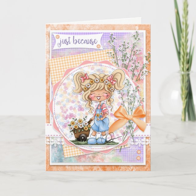 Digi Doodles Just Because Greeting Card (Front)