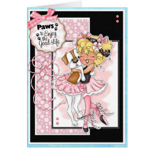 Digi Doodles Paws to Enjoy The Good Life Card