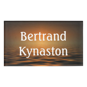 DigiART - OCEAN SUNSET + your Name Tag