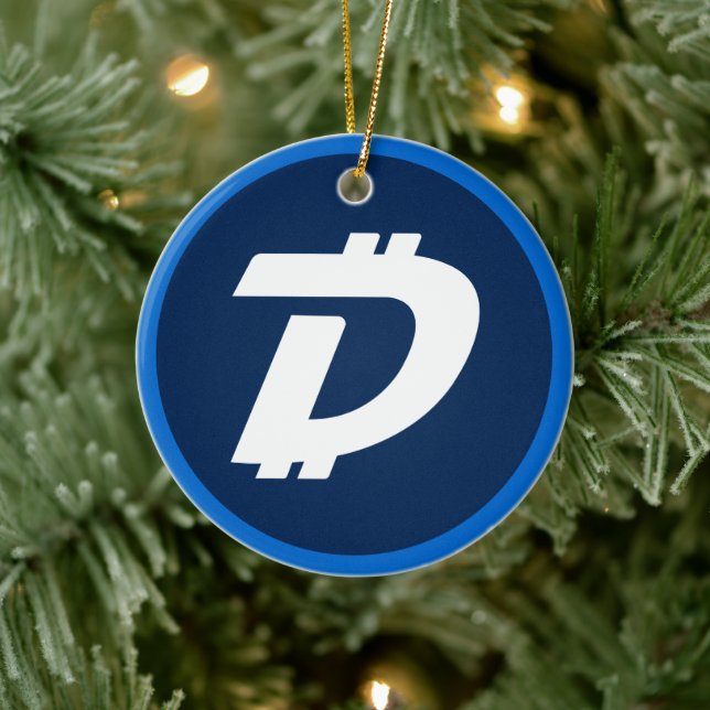 Digibyte (DGB) cryptocurrency blockchain Ceramic Ornament (Tree)