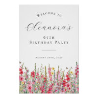 DIGITAL 65th Birthday August Birth Flower Welcome