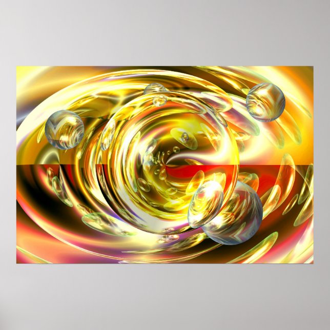 Digital Abstract Art Painting Wall Poster Print (Front)