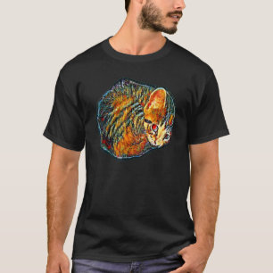 Digital Abstract Painting Of A Cat 76 T-Shirt