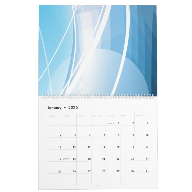 Digital Abstractions Wall Calendar (Jan 2026)