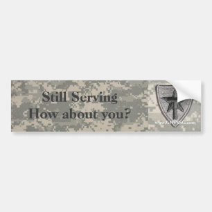 digital acu patch cropped Still Serving Bumper Sticker