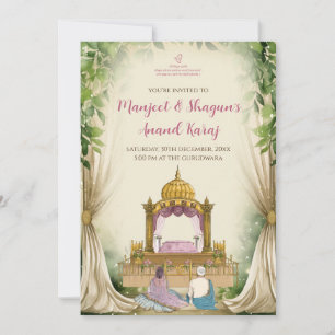 Digital Anand Karaj invitations Sikh Wedding cards