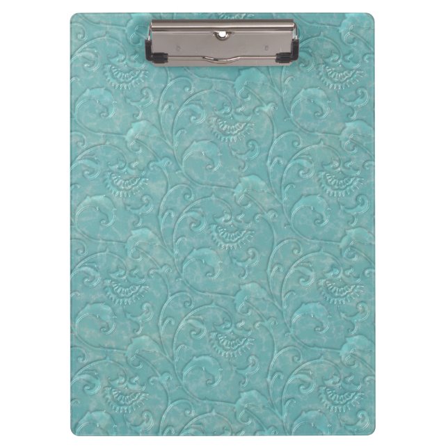 Digital Aqua "Liquid Marble" Print Clipboard (Front)