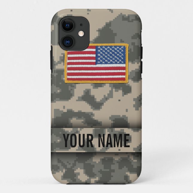 Digital Army Style Camouflage iPhone Case (Back)