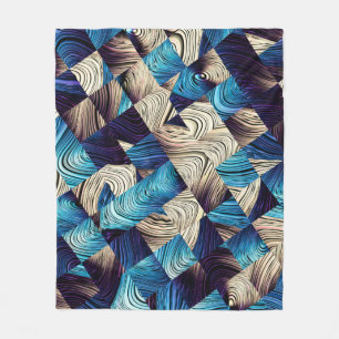 Digital art abstract pattern. Abstract blue image Fleece Blanket