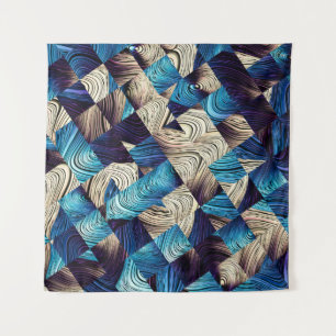 Digital art abstract pattern. Abstract blue image  Tapestry