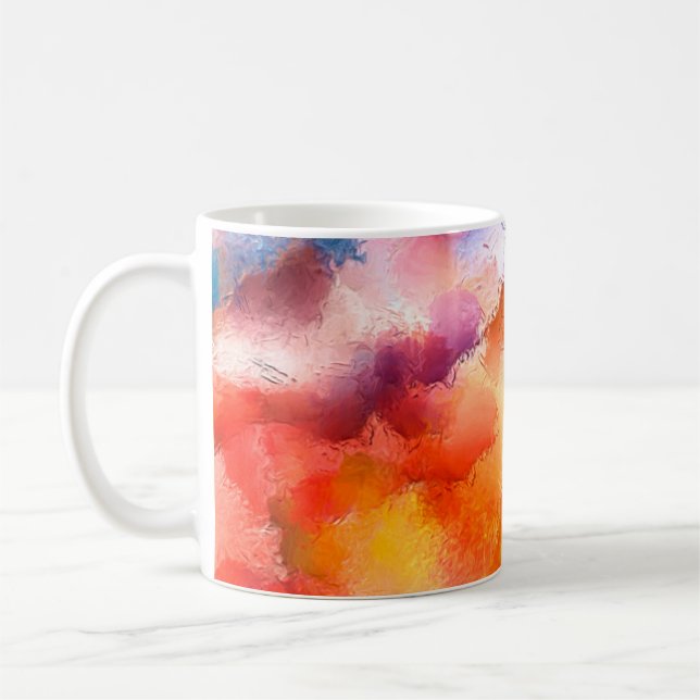 Digital art abstract pattern. Hand drawing modern  Coffee Mug (Left)