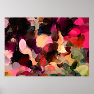 Digital art abstract pattern. Hand drawing modern  Poster