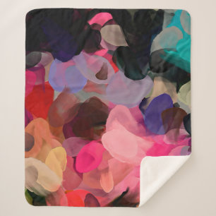 Digital art abstract pattern. Hand drawing modern Sherpa Blanket