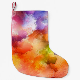 Digital art abstract pattern. Hand drawing modern Small Christmas Stocking