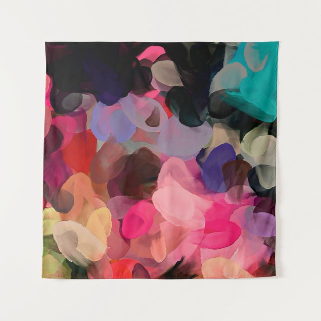 Digital art abstract pattern. Hand drawing modern  Tapestry (Front)