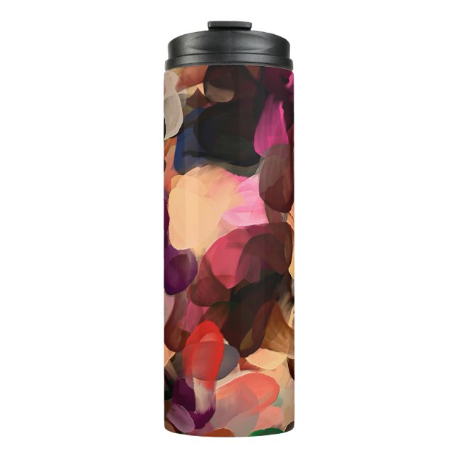 Digital art abstract pattern. Hand drawing modern  Thermal Tumbler (Front)