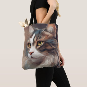 Digital art Cat 718 Tote Bag