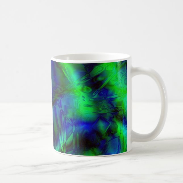 Digital Art Cool Modern Abstract Pattern Coffee Mug (Right)