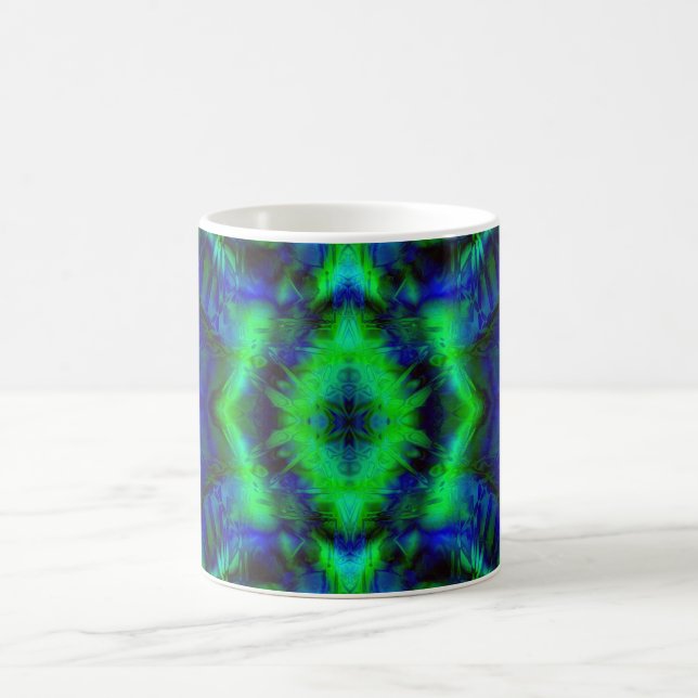 Digital Art Cool Modern Abstract Pattern Coffee Mug (Center)