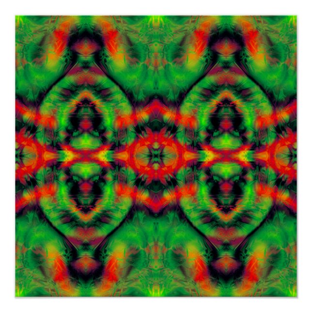 Digital Art Cool Modern Abstract Poster (Front)