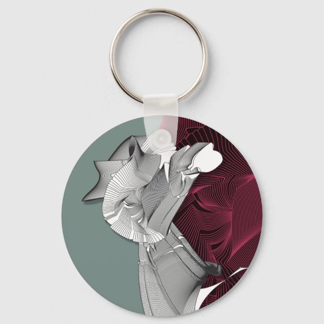Digital Art Figure Key Ring (Front)