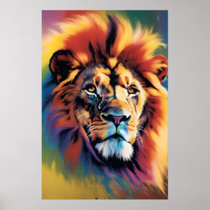 Digital Art for Sale, African Lion Digital Art Poster