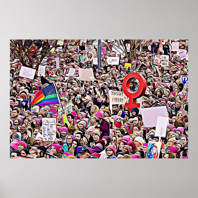 Digital Art from the Women's March Rally Poster (Front)