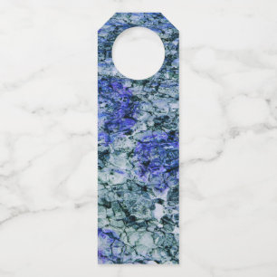 Digital art of blue watercolor abstract background bottle tag