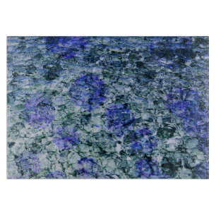 Digital art of blue watercolor abstract background cutting board