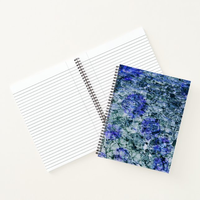 Digital art of blue watercolor abstract background notebook (Inside)