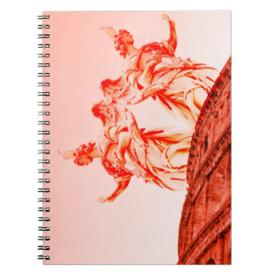 Digital art of Colosseum and statues / sculptures Notebook