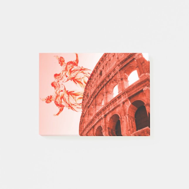 Digital art of Colosseum and statues / sculptures Post-it Notes (Front)