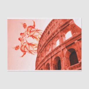 Digital art of Colosseum and statues / sculptures Tissue Paper