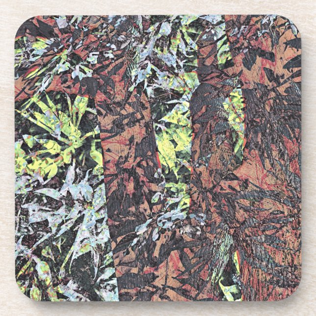 Digital art of floral flower pattern with tree coaster (Front)