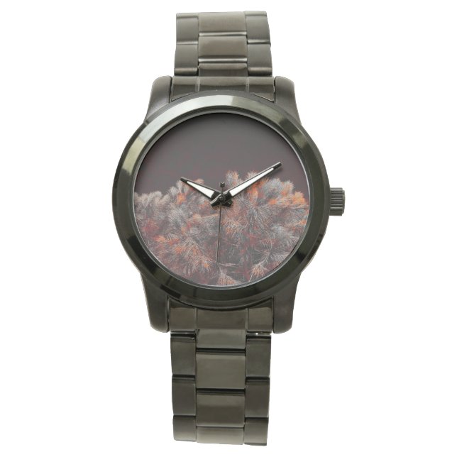 Digital art of pine tree with orange colour spots watch (Front)