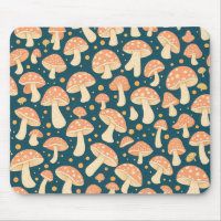 Digital Art of Polkadot Mushroom Pattern Design
