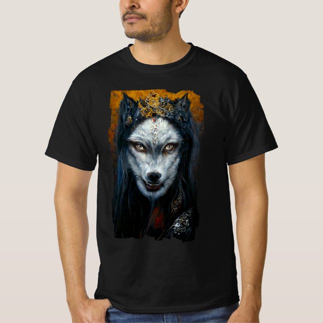 Digital Art Portrait of a Werewolf T-Shirt (Front)