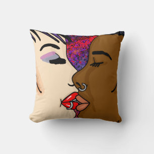 Digital Art   Romantic Kiss   Cushion