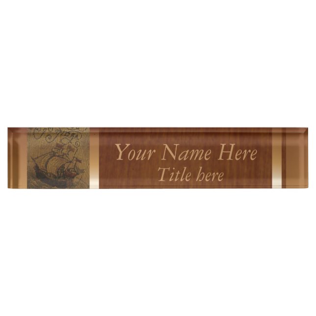 Digital Art Ship Styled Name Plate (Front)