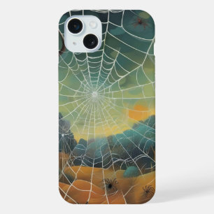 Digital art, spiderweb, spiders iPhone 15 plus case