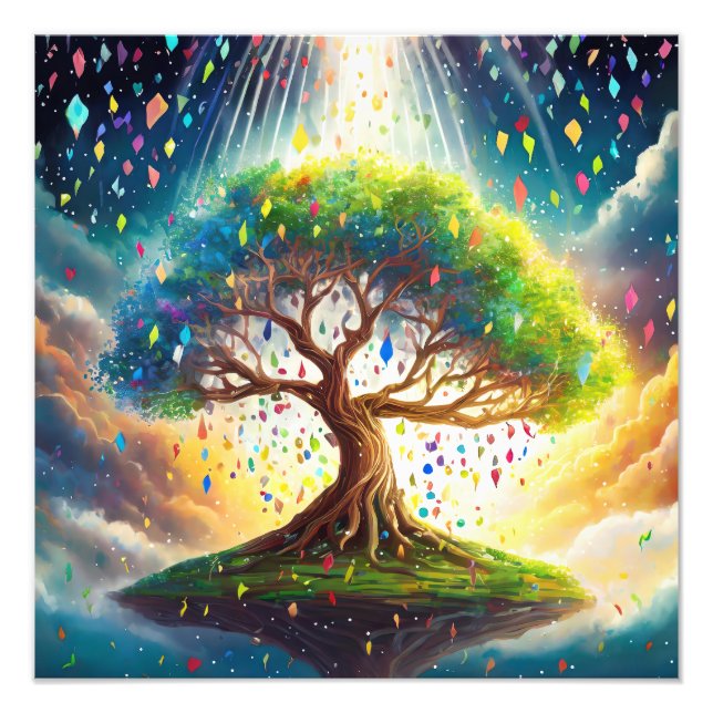Digital Art Tree of Life Photo Print (Front)