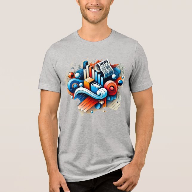 Digital  Art TShirt - Chromatic Energy (Front)